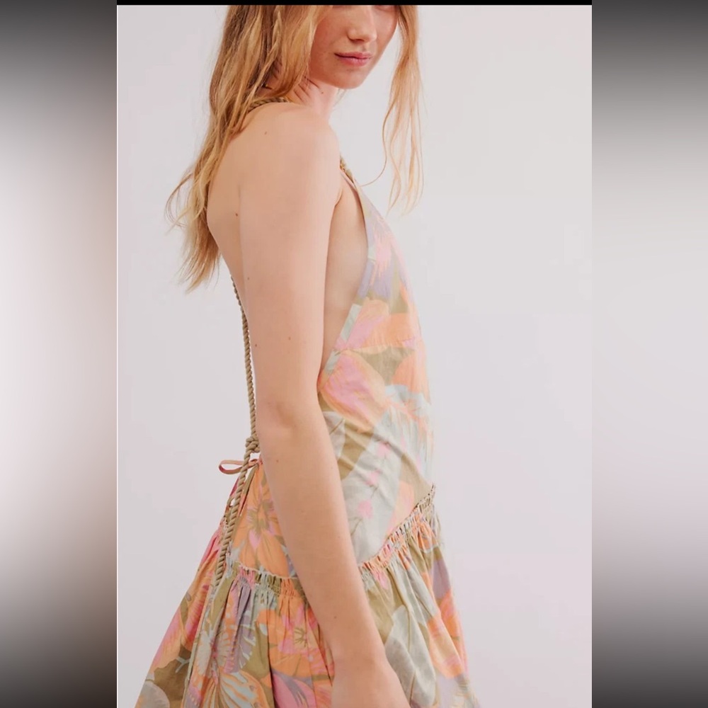 NWOT FP deserted island mini dress xs